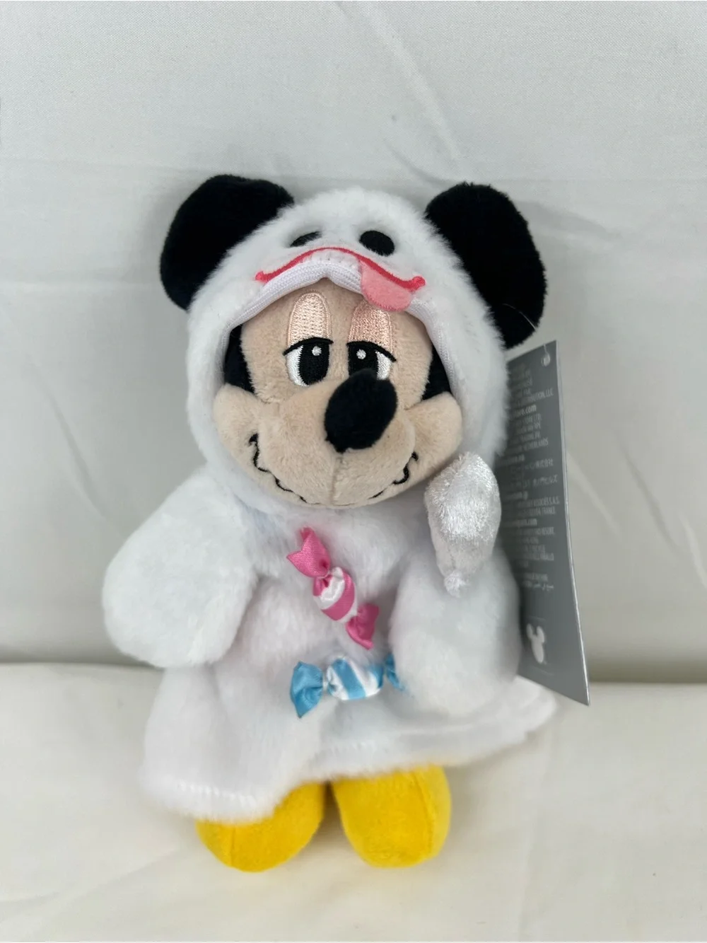 Disney Mickey Ghost 2026 WDW Halloween Plush Bag Charm Keychain Costume 6”